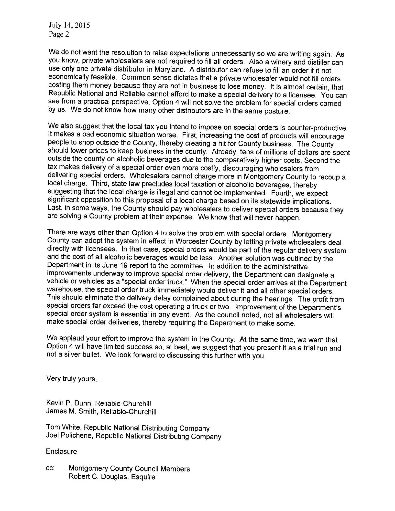 Wholesalers Letter to Council 2